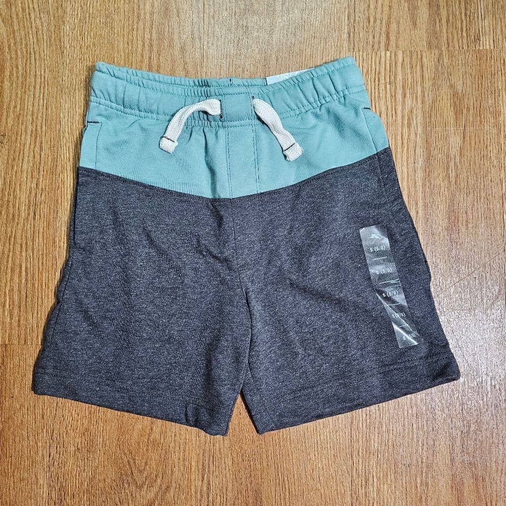 Tommy Bahama Boys Shorts Small 5 6 Years Grey Green Cotton Blend Fleece New